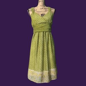 MOTHERHOOD MATERNITY Olive Green Retro Empire Waisted Dress Size XL